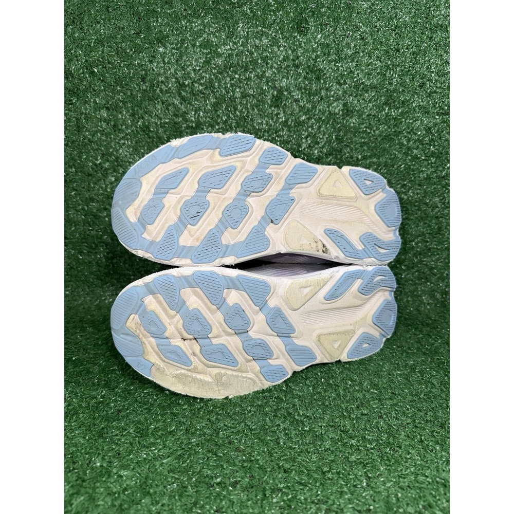Hoka One One Clifton 9 Youth Size 7 M Grey Purple Running Shoes Athletic Sneaker - Picture 8 of 9